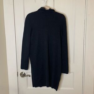 COS Wool Long Sleeve Black Tunic Mockneck Neutral Minimalist Capsule Wardrobe